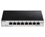 D-Link DGS-1100-08P 8 port 10/100/1000Mbps PoE Easy Smart green switch