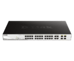 D-link DGS-1210-28MP 24-Port Switch, 10/100/1000BaseT PoE + 4 Combo 1000BaseT/SFP ports Web Smart Switch, 370W PoE