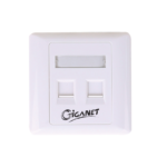 Giganet Cat 6 UTP Double faceplate with modules